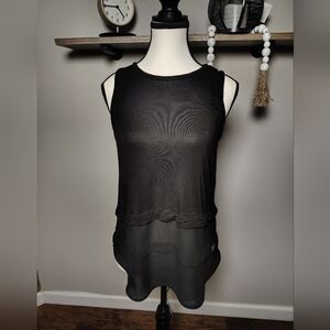 Michael Kors Elegant Black Layered Tank Top Size Small